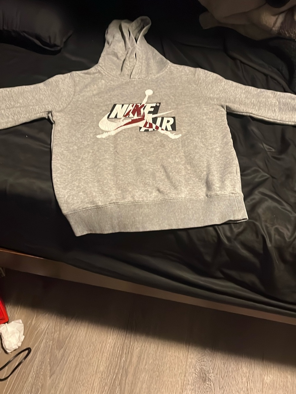 Nike Kids Light Gray Crewneck Hoodie with Nike Air Graphic meet up only